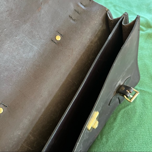 Filson Bridle Leather Briefcase - Field Satchel Made In USA Veg Tan Leather - Picture 7 of 14